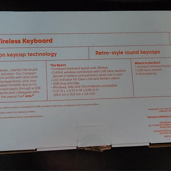 Compact Wireless Keyboard - Black - Picture 4 of 4